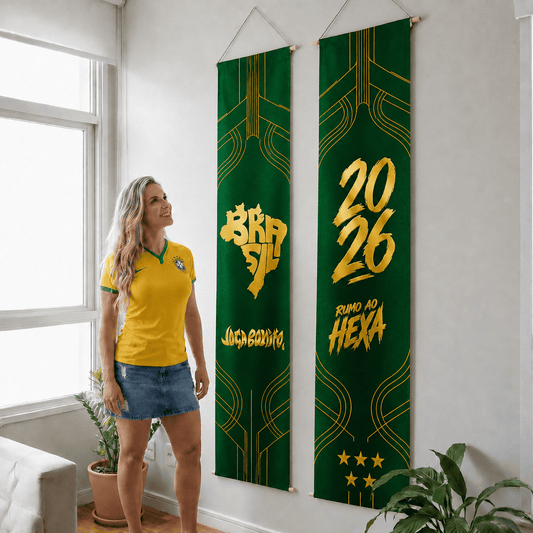 Kit 2 Faixas Brasil Copa do Mundo 2026