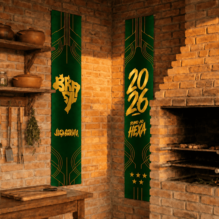 Kit 2 Faixas Brasil em area gourmet / churrasco